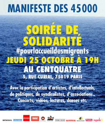 Soirée du Manifeste pour l'accueil des migrants