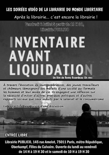 Inventaire avant liquidation
