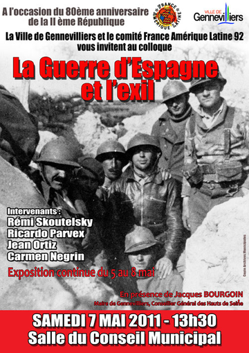 Affiche colloque Guerre d'espagne