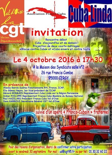 affiche soirée cuba CGT95