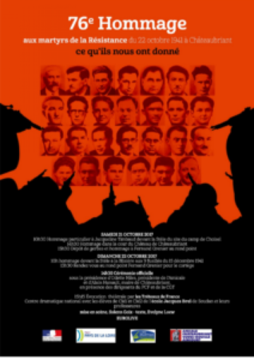 76e hommage aux martyrs de la Résistance les 21 et 22 octobre 2017 à Châteaubriant