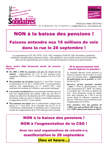 Manif le 28 septembre