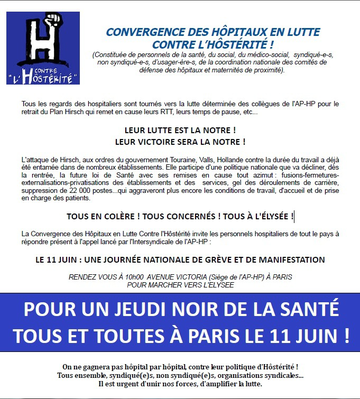  Jeudi noir des blouses blanches le 11 juin 2015