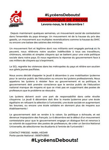 #LycéensDebouts